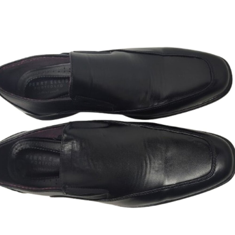 Perry Ellis Portfolio Memory Foam Men's Dress Shoe Black Size 9 - Picture 5 of 13